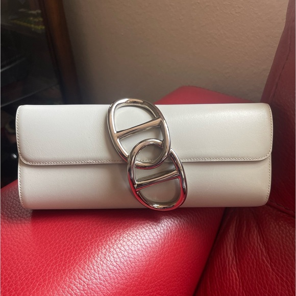 Authentic HERMES Leather Clutch - Picture 1 of 10